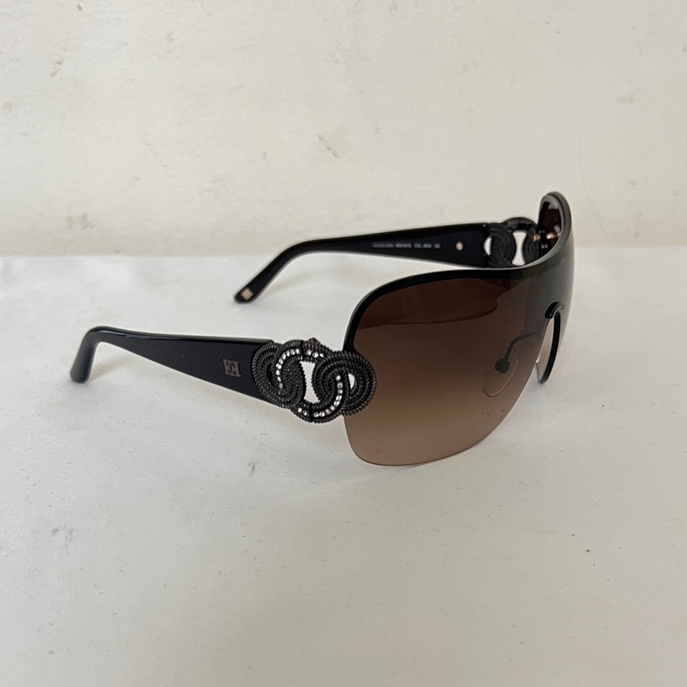 Escada Oversized Dark Sunglasses OS. W/COA